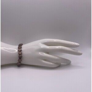 Handmade Women's Brown Flower Beaded Friendship Bracelet